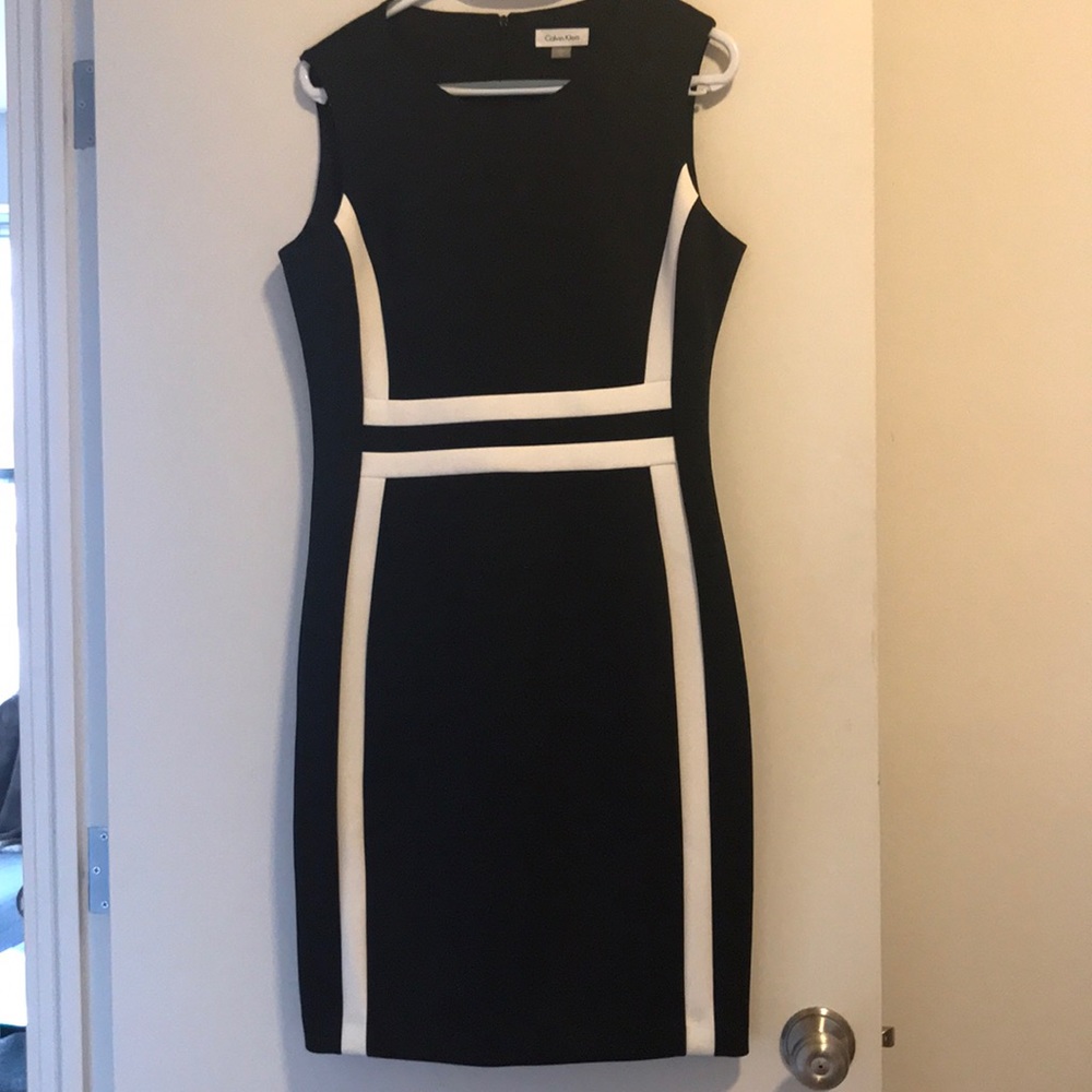 Black and white scuba dress from Calvin Klein